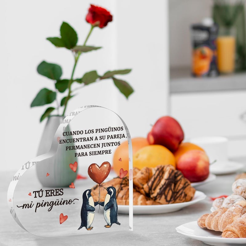 Yopyame Spanish Romantic Acrylic Gifts - Wedding Anniversary I Love You Heart Acrylic Plaque for Men Women Christmas Valentines Day Gifts for Girlfriend Boyfriend Birthday Gift for Couple Wife Husband - Image 4